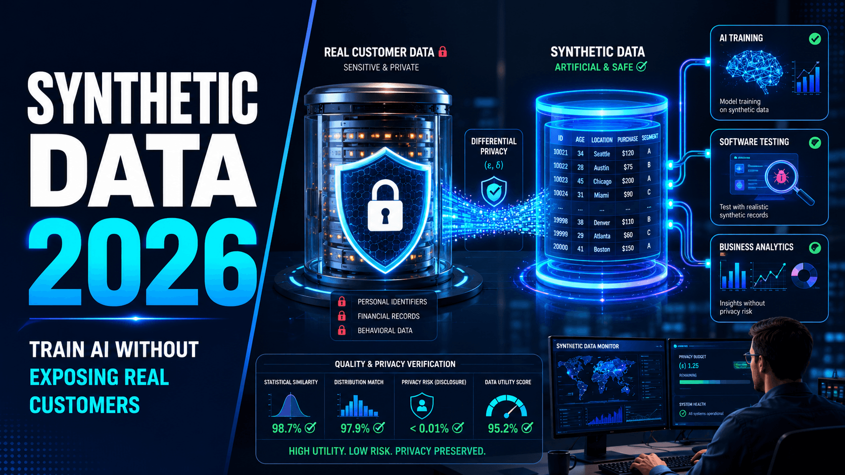 Synthetic Data in 2026: How Businesses Can Train AI Without Exposing Real Customer Data